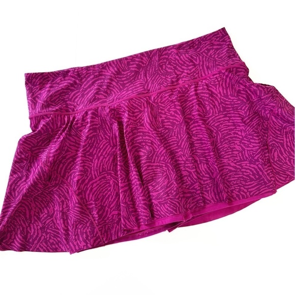 Athleta Ace Printed 13.5” Tennis Skort Fuschia Purple Printed Pickleball Golf - Picture 1 of 6